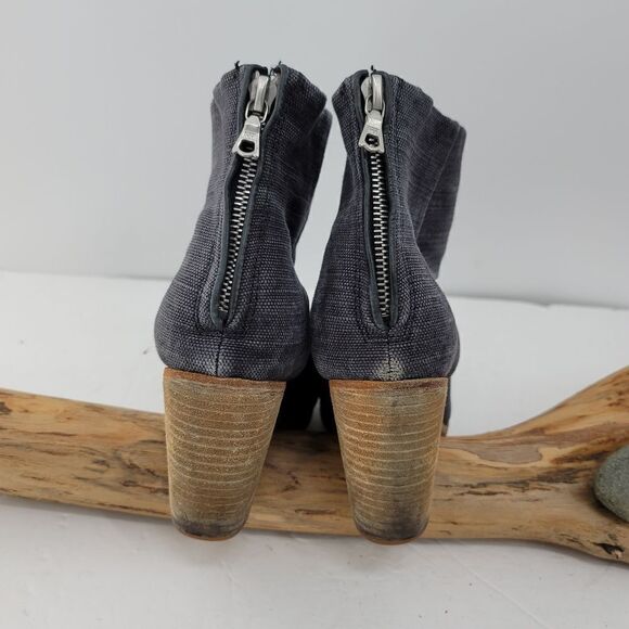Rag & Bone heavy canvas heeled booties - Picture 11 of 16